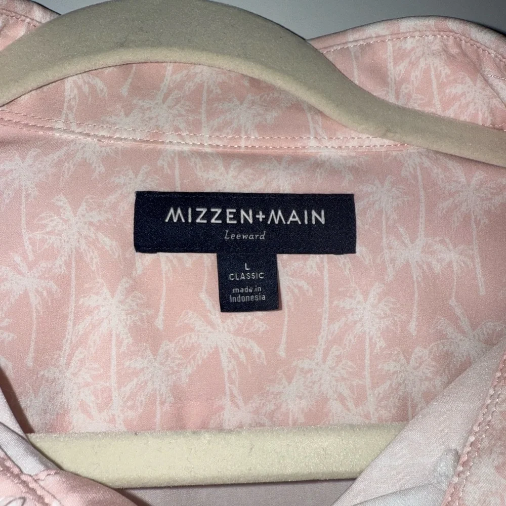 Mizzen+Main Light Pink Patterned Casual Shirt - Picture 3 of 6
